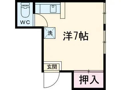 アパルト(ワンルーム/2階)の間取り写真