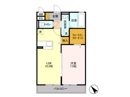 スタイラクスハウス(1LDK/3階)の間取り写真