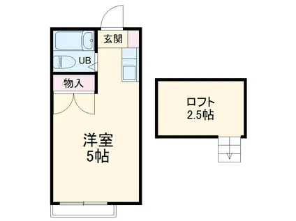 ロイヒテンオルト(ワンルーム/2階)の間取り写真