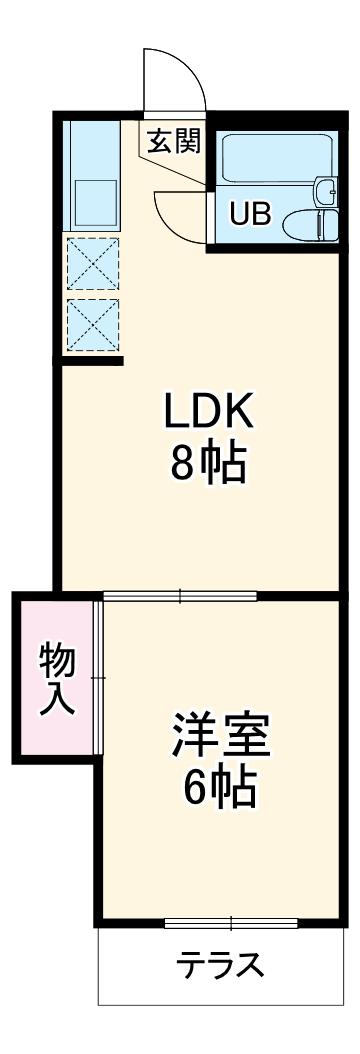 サンクレスト上尾(1DK/1階)の間取り写真
