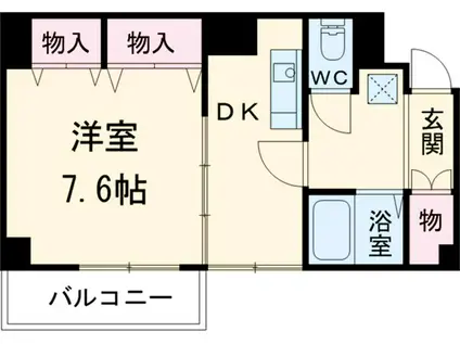 スプルスつつじヶ丘(1DK/4階)の間取り写真