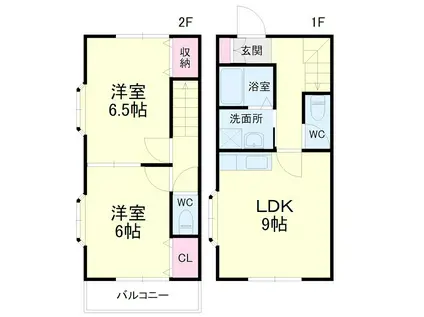 ライトハイツ Ⅱ(2LDK)の間取り写真