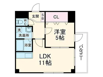 アルカディアⅩ(1LDK/3階)の間取り写真