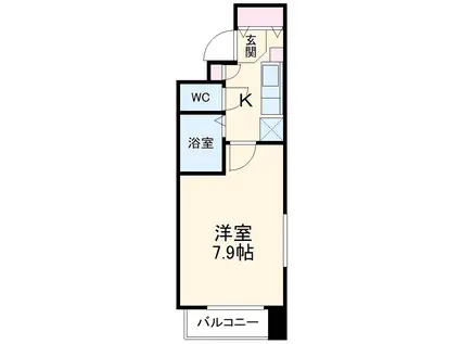 シティライフ田代(1K/1階)の間取り写真