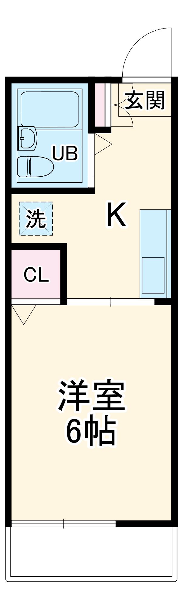 セルティアタツミ(1K/2階)の間取り写真