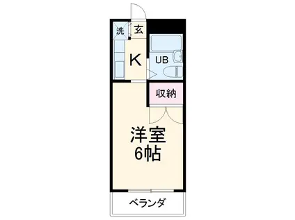 サンライト日吉(1K/2階)の間取り写真