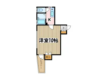 グリーンターフ市川(1K/3階)の間取り写真