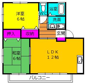 コープベルク(2LDK/1階)の間取り写真