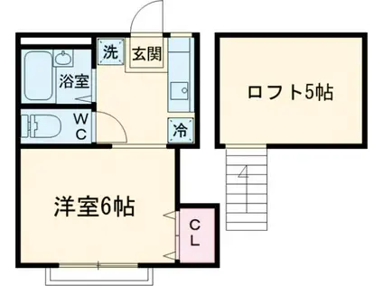 コーポ須賀(1K/1階)の間取り写真