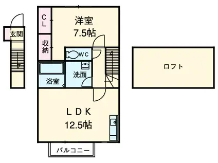 MICCHY´S Ⅲ(1LDK/2階)の間取り写真
