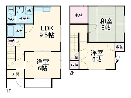 テラスハウス高橋(3LDK)の間取り写真