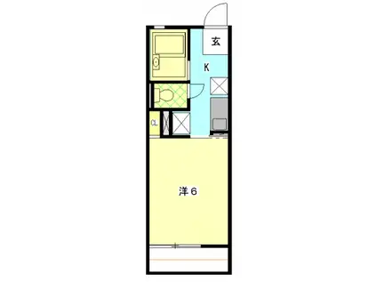 メゾン雅野(1K/1階)の間取り写真