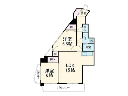 CASA DE PRIMAVERA(2LDK/4階)の間取り写真