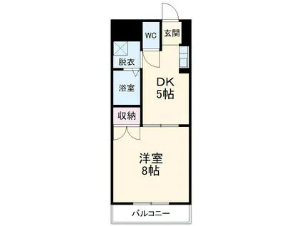 グランドールJ・S(1DK/2階)の間取り写真