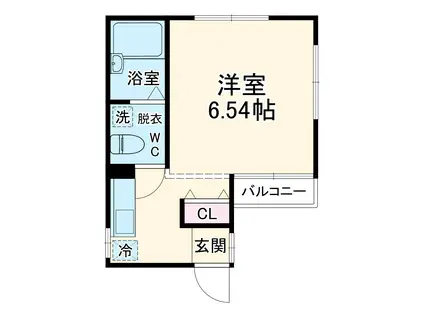 フェリーチェ ヴィータ(ワンルーム/1階)の間取り写真