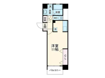 フルールM(ワンルーム/3階)の間取り写真