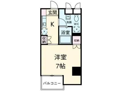 KANEMURANO.2BLD(1K/3階)の間取り写真