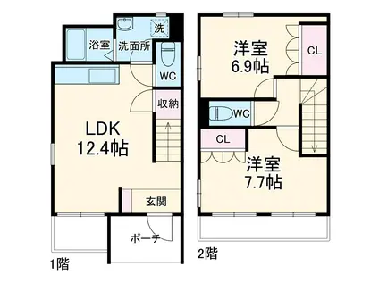 グランドメゾネット(2LDK)の間取り写真