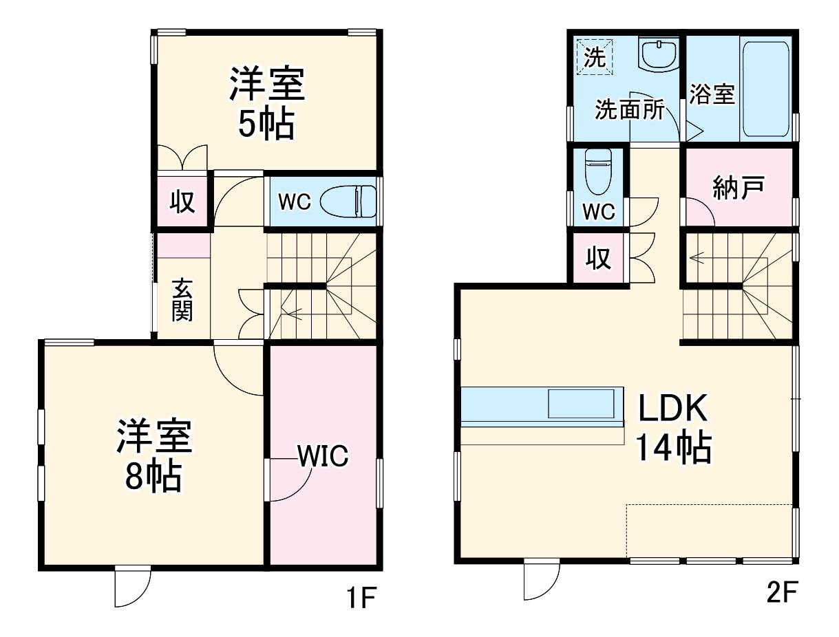 遠州鉄道 遠州病院駅 徒歩19分 2階建 築11年(2LDK)の間取り写真