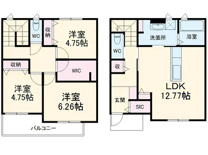 EAST WOOD(3LDK)の間取り写真