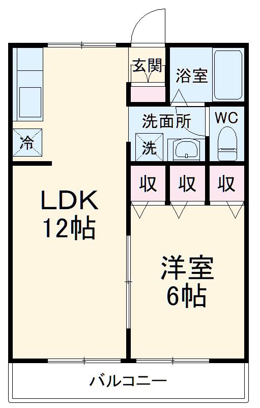 アーバンライフⅢ(1LDK/1階)の間取り写真