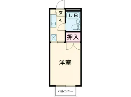サマックス A棟(1K/1階)の間取り写真