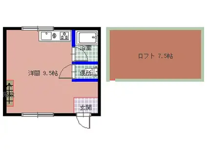 クラシカル金町(ワンルーム/1階)の間取り写真