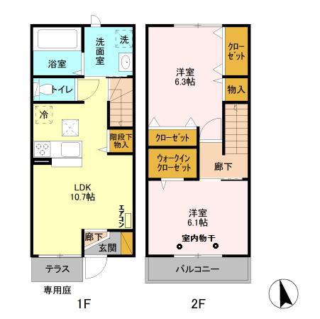 アルシオネ(2LDK)の間取り写真
