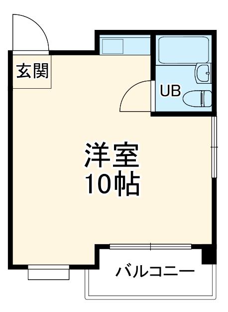 WING香流(ワンルーム/2階)の間取り写真