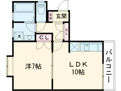 KTサトウ2(1LDK/2階)の間取り写真