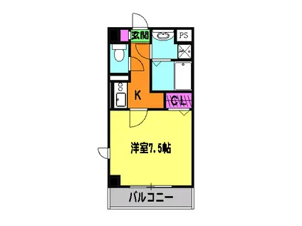 T GRACE(1K/2階)の間取り写真