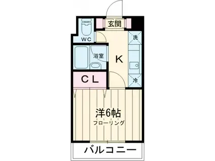 サン・パラッツオ弐番館(1K/2階)の間取り写真