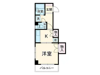 GPビル(1DK/4階)の間取り写真