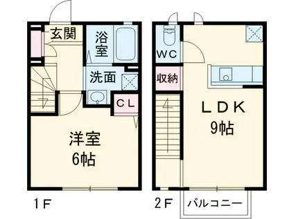 ファビュラス市川 B号棟(1LDK)の間取り写真