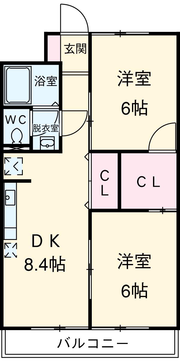 第3太田コーポ(1LDK/3階)の間取り写真
