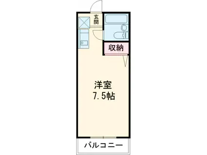 エクセラン成城(ワンルーム/3階)の間取り写真