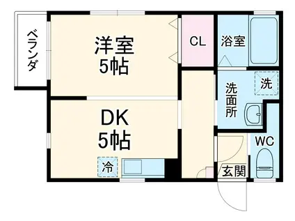 グランツS・K(1DK/1階)の間取り写真