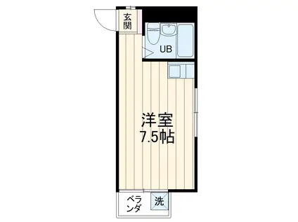 ハイツ前田(ワンルーム/2階)の間取り写真