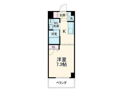 HEAL HIYOSHI(1K/2階)の間取り写真