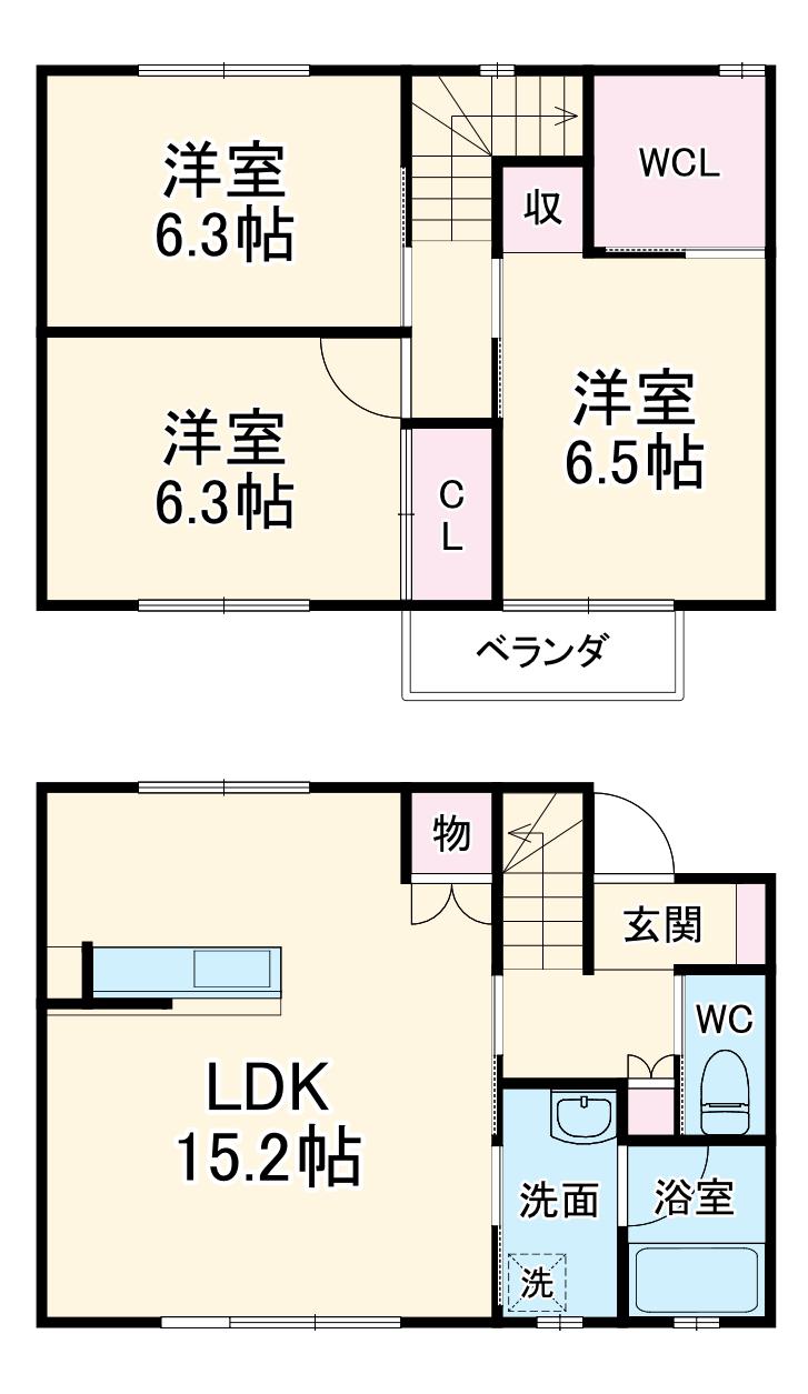 バンクーバー1106 C棟(3LDK)の間取り写真
