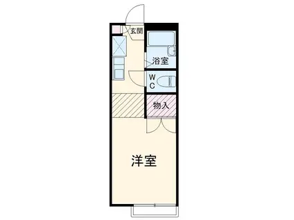 パークサイド春里(1K/1階)の間取り写真