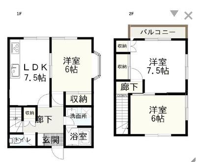 三澤ハイツ(3DK)の間取り写真