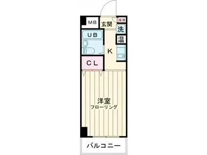 クレアパーク野方(ワンルーム/1階)の間取り写真