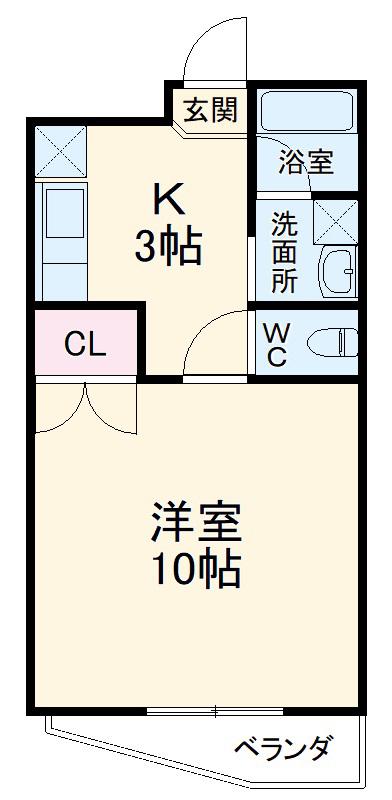 NOMURA BLD(1K/5階)の間取り写真
