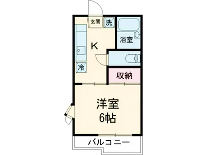 フレグランス(1K/1階)の間取り写真