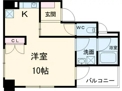 GRAND CRU ASAMI(ワンルーム/4階)の間取り写真