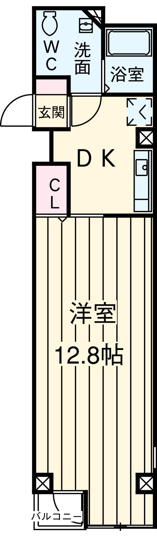 ONES上尾柏座(1DK/2階)の間取り写真