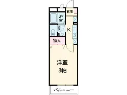 ソレーユ・トレビナ(1K/1階)の間取り写真