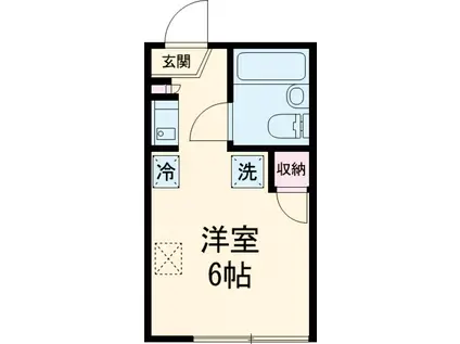 セントレージつつじヶ丘(ワンルーム/1階)の間取り写真