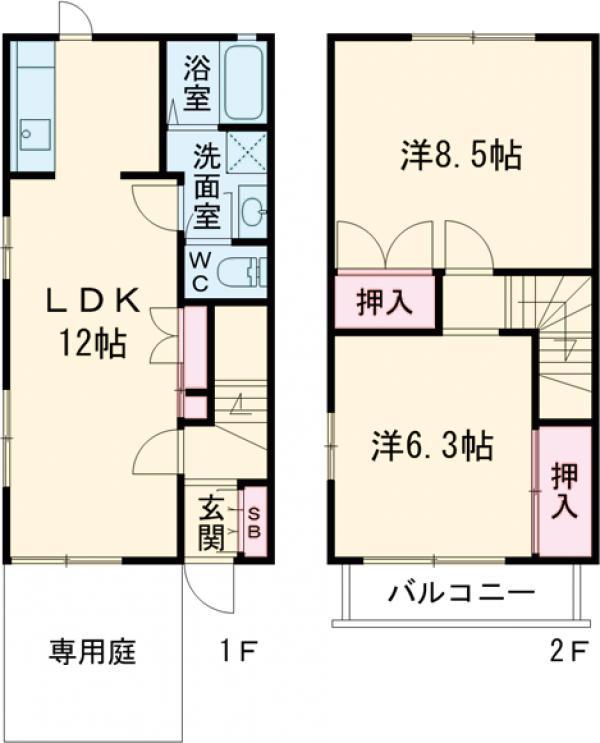 グラン・パレ成城(2LDK)の間取り写真